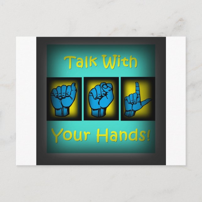 Sprechen Sie mit Ihren Händen (2) Postkarte (Vorderseite)