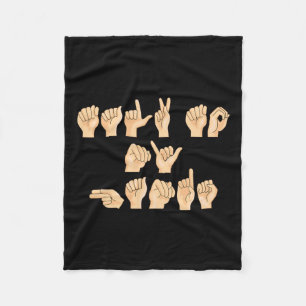 Sprechen Sie mit meiner amerikanischen Gebärdenspr Fleecedecke