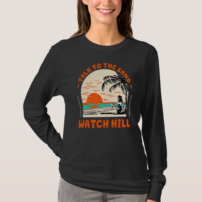 Sprechen Sie mit Sand Watch Hill Beach Rhode Islan T-Shirt (Vorderseite)