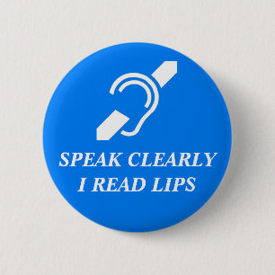 SPRECHEN SIE OFFENBAR, ICH LESEN LIPPEN BUTTON
