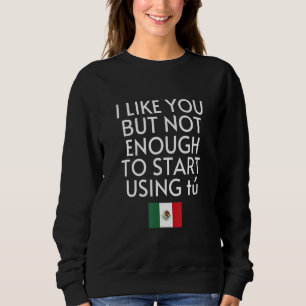 Sprechen Sie Spanisch Mexiko-Flagge Usted Tu Mexik Sweatshirt