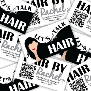 Sprechen wir über den QR-Code des Haar-Schwarzen-M Visitenkarte
