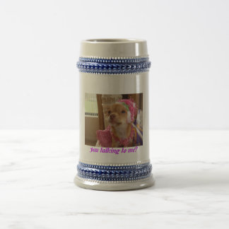 sprechende dressy Chihuahua-Tasse Bierglas