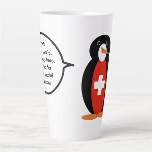 Sprechende Schweizer Flagge Frau Pinguin Personali Milchtasse