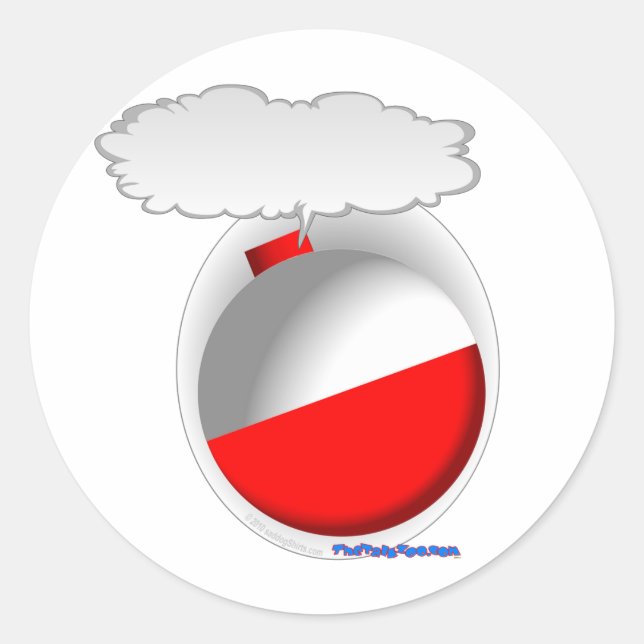 SprechenfischenBobber (Floss) Runder Aufkleber (Vorderseite)