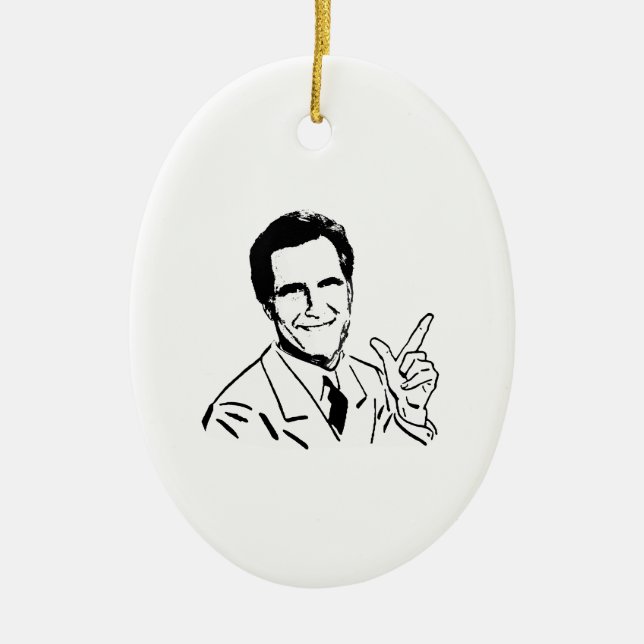 SprechenMitt Romney Keramikornament (Vorne)