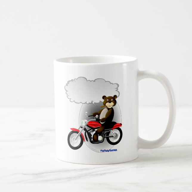 Sprechenradfahrer-Teddybär Tasse (Rechts)