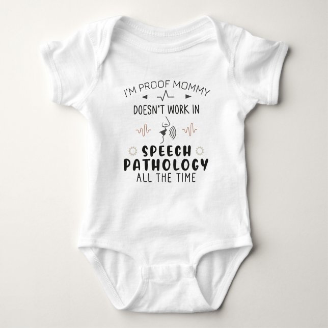 Sprechpathologin Baby Funny Speech Pathology Mama Baby Strampler (Vorderseite)