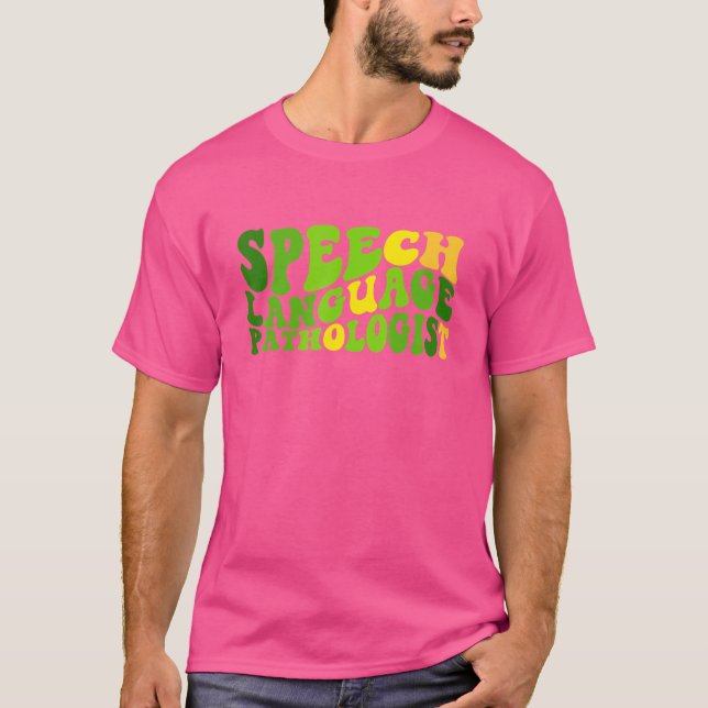 SprechsprachPathologe Boho Retro spricht da T-Shirt (Vorderseite)