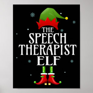 Sprechtherapeut Elf Xmas Matching Family Group Poster