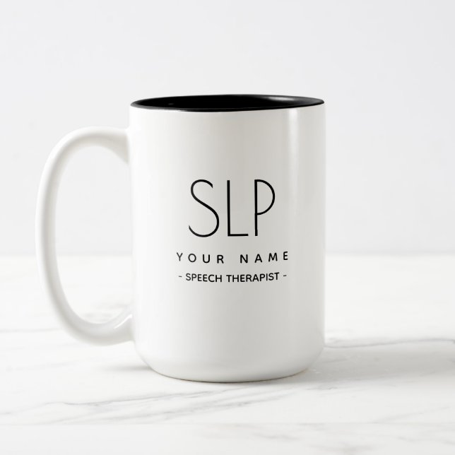 Sprechtherapeut SLP Moderne Minimalistische Tasse (Links)