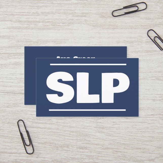 Sprechtherapeut SLP Visitenkarte (Vorderseite/Rückseite Beispiel)