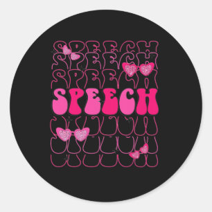 Sprechtherapeut Valentine Slp Sprechweg Runder Aufkleber