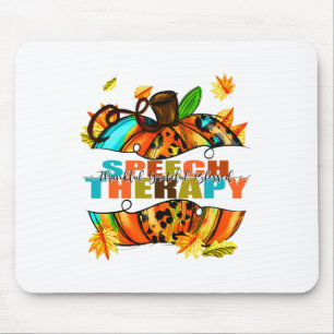 Sprechtherapie dankbar dankbar, gesegnet Herbst Fa Mousepad