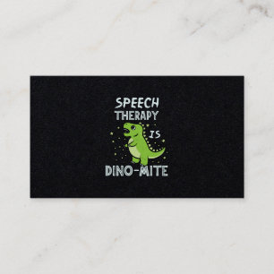 Sprechtherapie ist Dino-Mate-Therapeut Pun Geschen Visitenkarte