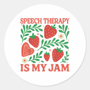 Sprechtherapie ist mein Jam Boho Bloral Speech Pat Runder Aufkleber