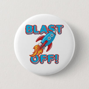 Sprengen Sie weg Rocket-Schiff Button