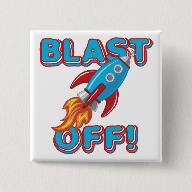 Sprengen Sie weg Rocket-Schiff Button (Vorderseite)