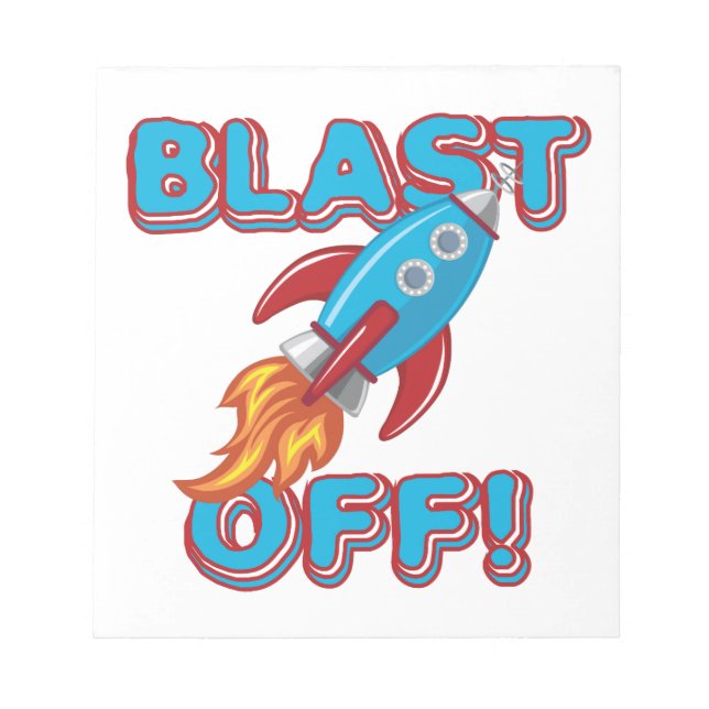 Sprengen Sie weg Rocket-Schiff Notizblock (Vorderseite)