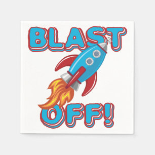 Sprengen Sie weg Rocket-Schiff Serviette