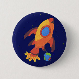 Sprengen Sie weg Rocket-Schiffs-Knopf Button