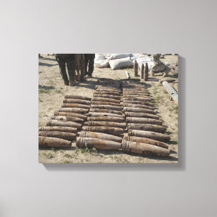 Sprengkörper werden und inventorie identifiziert leinwanddruck