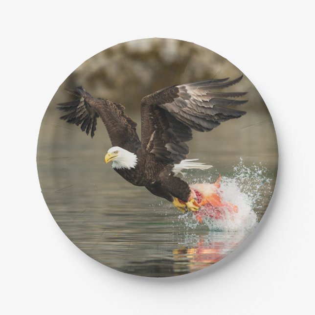 Sprengladender Adler Pappteller (Vorderseite)