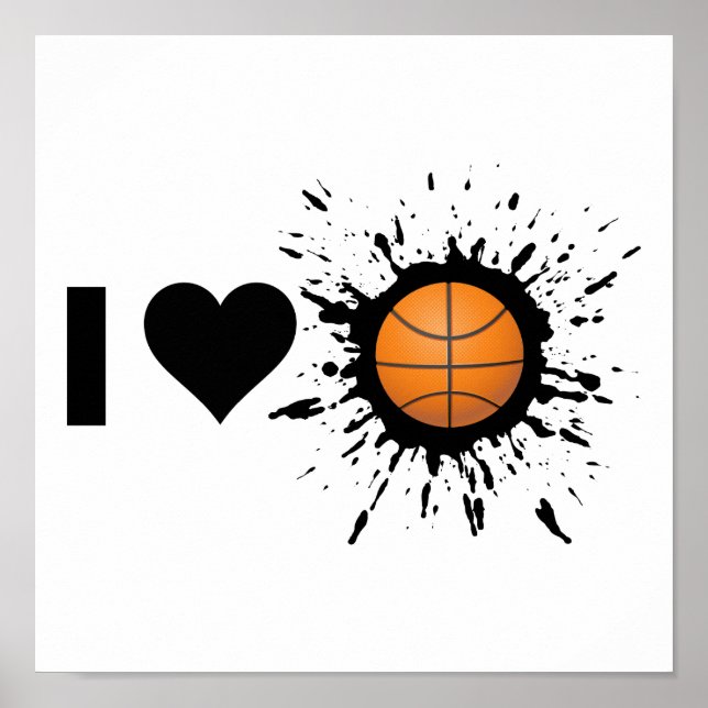 Sprengstoff-I-Liebe-Basketball Poster (Vorne)