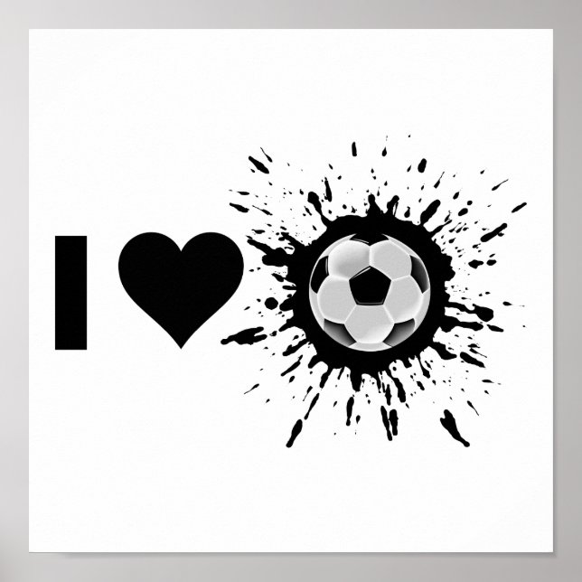 Sprengstoff-I-Liebe-Fußball Poster (Vorne)