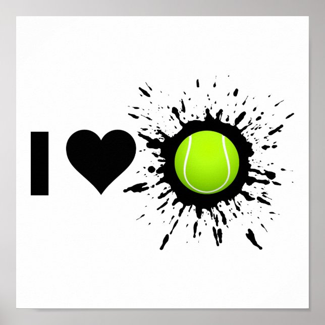 Sprengstoff I Liebe Tennis Poster (Vorne)