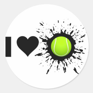 Sprengstoff I Liebe Tennis Runder Aufkleber