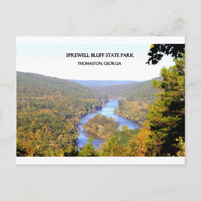 SPREWELL BLUFF STAAT PARK - Thomaston, Georgia Postkarte (Vorderseite)
