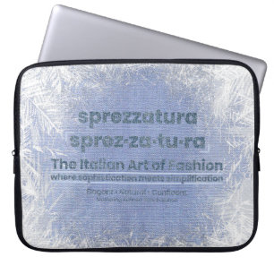 SPREZZATURA: DIE ITALIENISCHE MODEKUNST-BlueDenim Laptopschutzhülle