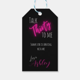 Sprich 30 mit mir Neon Geburtstagsgeschenke Tags Geschenkanhänger