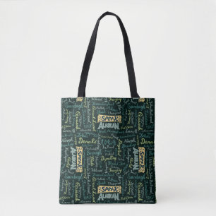 Sprich Alaskan! Dunkle grüne Tote-Tasche