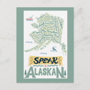Sprich Alaskan! Postkarte