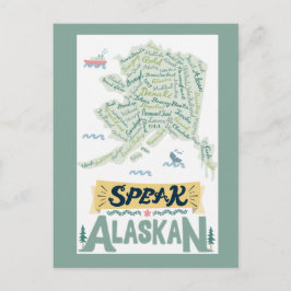 Sprich Alaskan! Postkarte