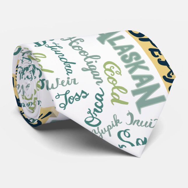 Sprich Alaskan! Weiße Krawatte (Gerollt)