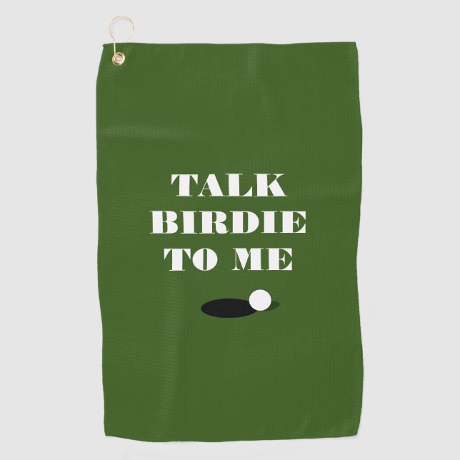 Sprich Birdie mit meinem lustigen Golfhandtuchgesc Golfhandtuch (Vorderseite)