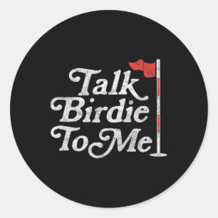 Sprich Birdie Zu Mir Lustiger Golfer Vater Vaterta Runder Aufkleber