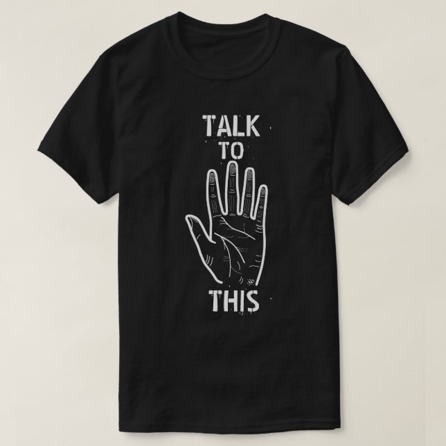 Sprich damit! T-Shirt (Design vorne)