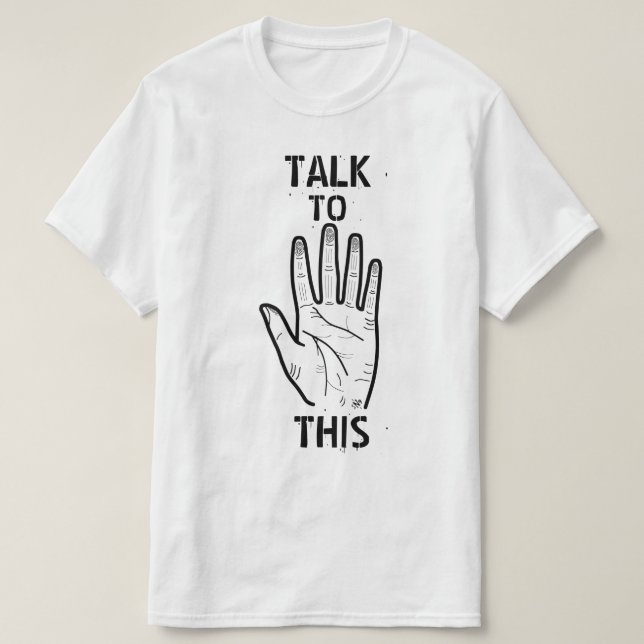 Sprich damit! T-Shirt (Design vorne)