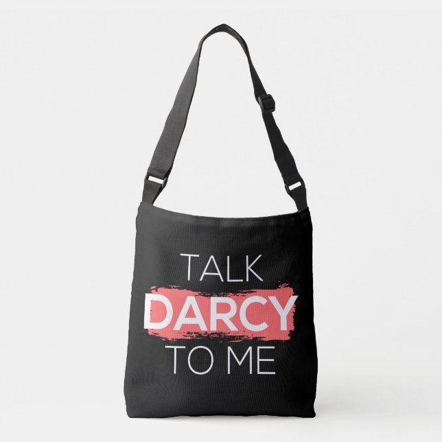 Sprich Darcy mit mir Tragetaschen Mit Langen Trägern (Vorderseite)