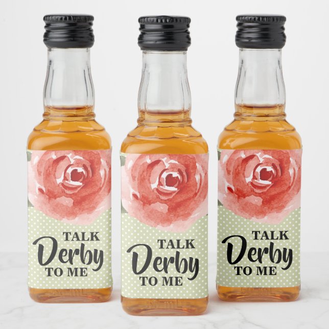 Sprich Derby mit mir Floral Alkoholflaschenetikett (Flaschen)