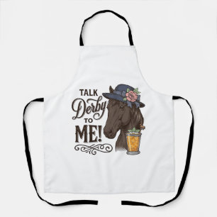 Sprich Derby mit mir Pferd Vintage Gravur Shirt_1 Schürze
