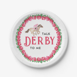 Sprich Derby mit mir Pferderennen Derby Brautpar Pappteller