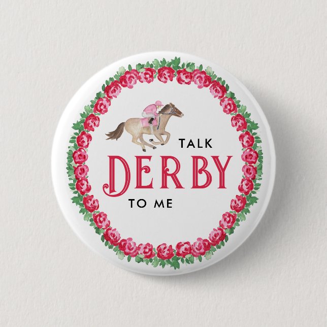 Sprich Derby mit mir | Race Derby Brautparty Button (Vorderseite)