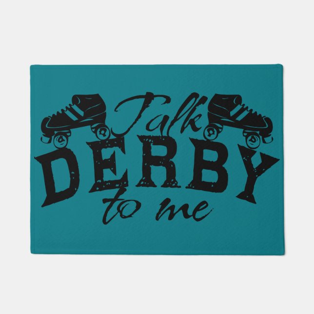 Sprich Derby mit mir, Roller Derby Fußmatte (Vorderseite)