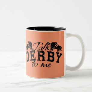 Sprich Derby mit mir, Roller Derby Zweifarbige Tasse