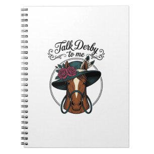 Sprich Derby Mit Mir Vintage Pferd Hut Design Notizblock